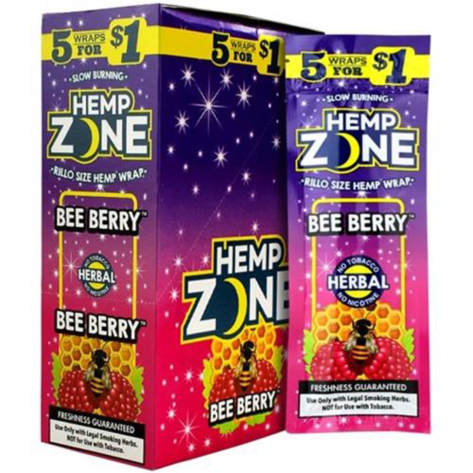 Picture of Hemp Zone Bee Berry 15x5 Wraps