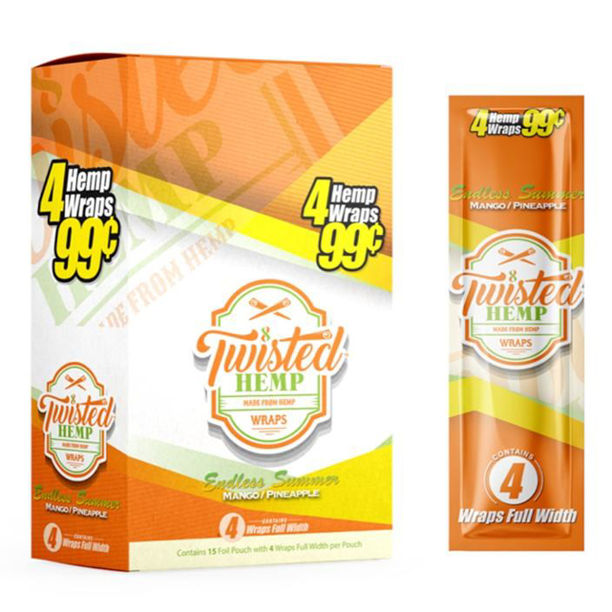 Picture of Twisted Hemp Wraps Endless Summer - Mango Pineapple 4 for .99