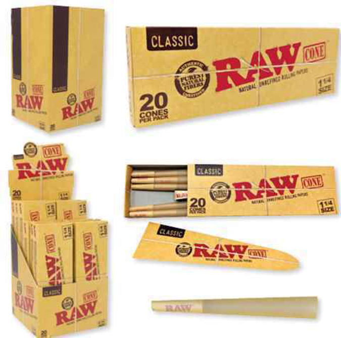 Picture of Raw Cone Classic 1.25 20 Cones per Pack 12CT