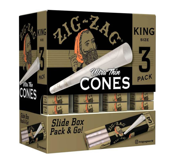 Picture of Zig Zag Ultra Thin Cones Kingsize 3CT