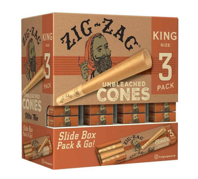 Picture of Zig-Zag Unbleached Cones King Size 3CT