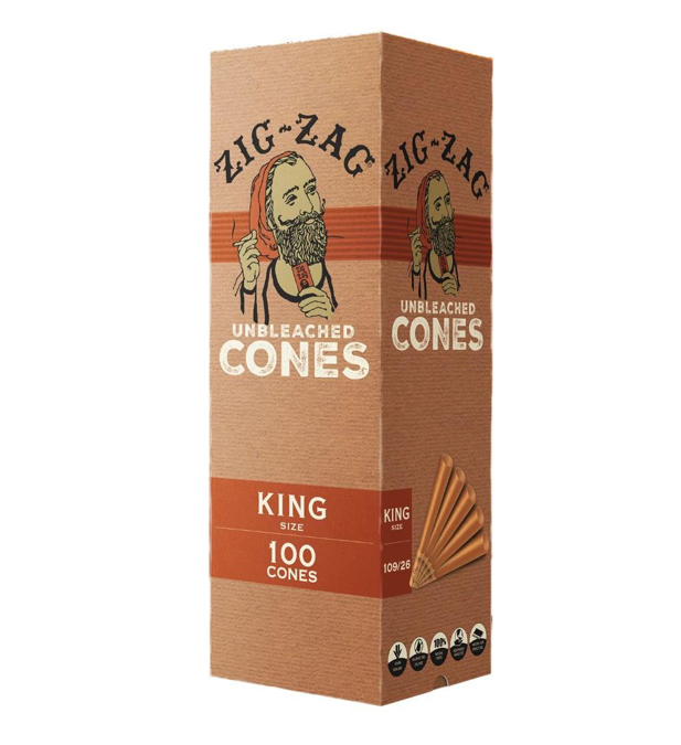 Picture of Zig Zag Unbleached Cones King Size 100CT