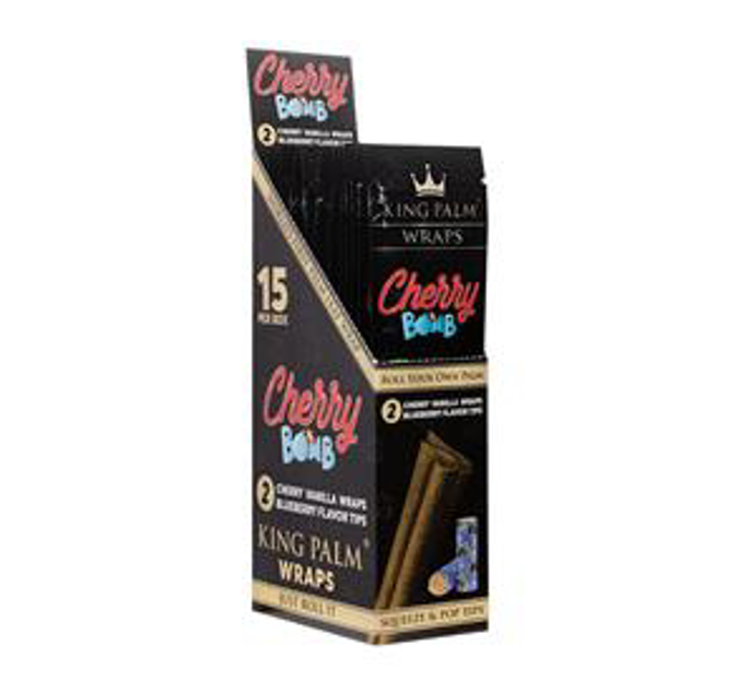 Picture of King Palm Cherry Bomb XL Wrap w Blueberry Tips 2pk 15CT