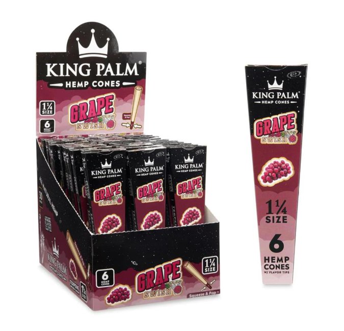 Picture of King Palm Hemp Cone Grape Swish 1-1.25  6Pk