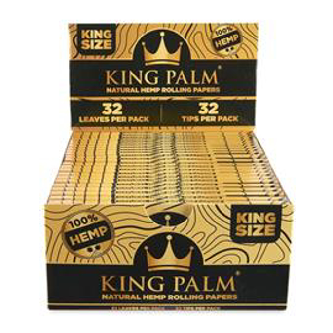 Picture of King Palm Hemp King Size Rolling Papers Natural 22CT