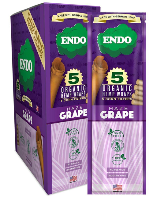 Picture of Endo Haze Grape Organic Hemp Wraps+Corn Filter 15x5CT