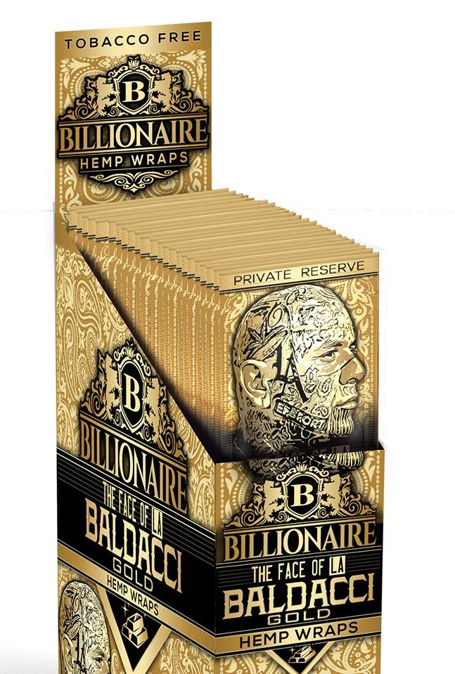 Picture of Billionaire Hemp Wrap Baldacci Gold 25CT