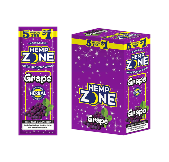 Picture of Hemp Zone Grape 15x5 Wraps