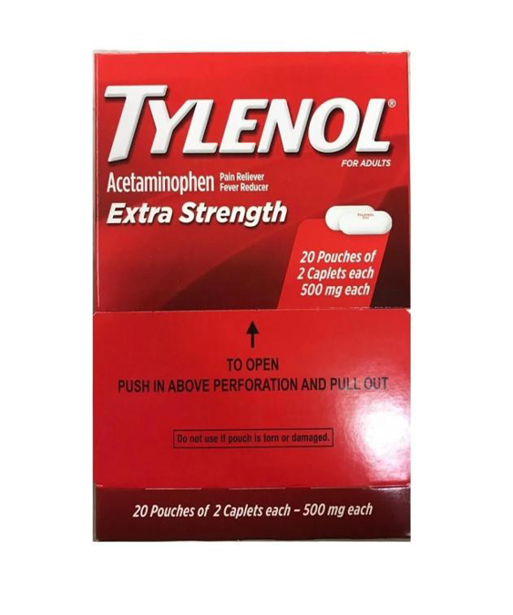 Picture of Tylenol Extra Strength 20X2Caplets 500mg Each