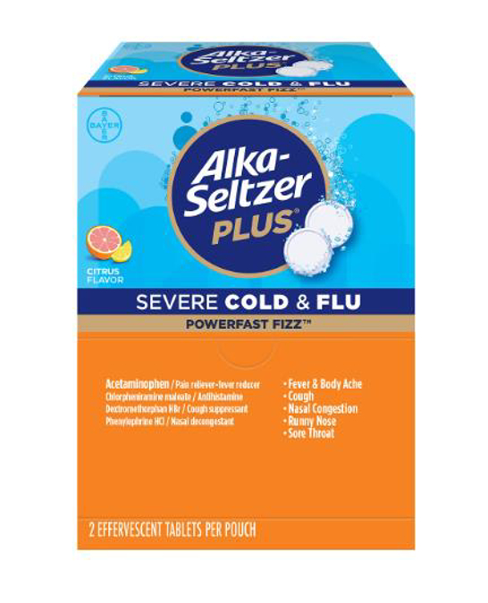 Picture of Alka-Seltzer Plus Cold & Flu Citrus 20X2 Effervescent Tablets