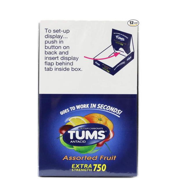 Picture of Tums Assorted Fruit Extra 12 Pack 8 Chewable tablets