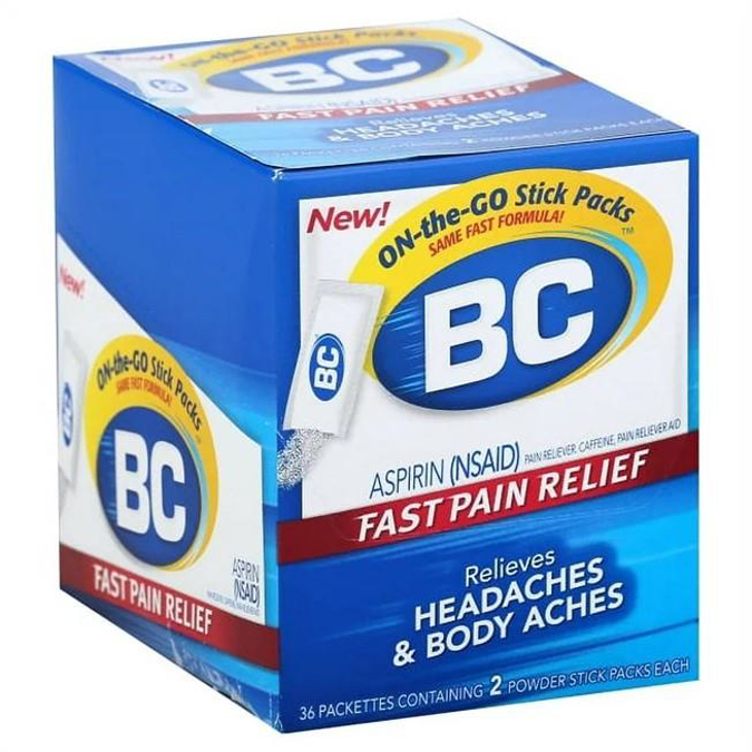 Picture of BC Powder Aspirin Headache&Body aches 36X2Packs 