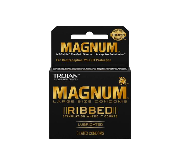 Picture of Trojan Magnum Ribbed 6Pack 3CT