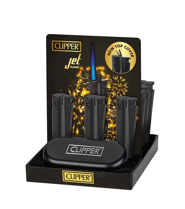 Picture of Clipper Jet Flame Black Metal 12CT Display