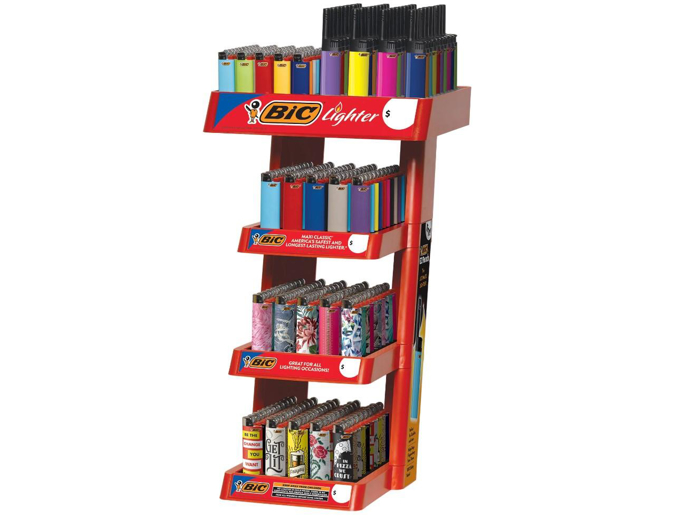 Picture of Bic Lighter 4 Tier EZ Reach Display 16 Free