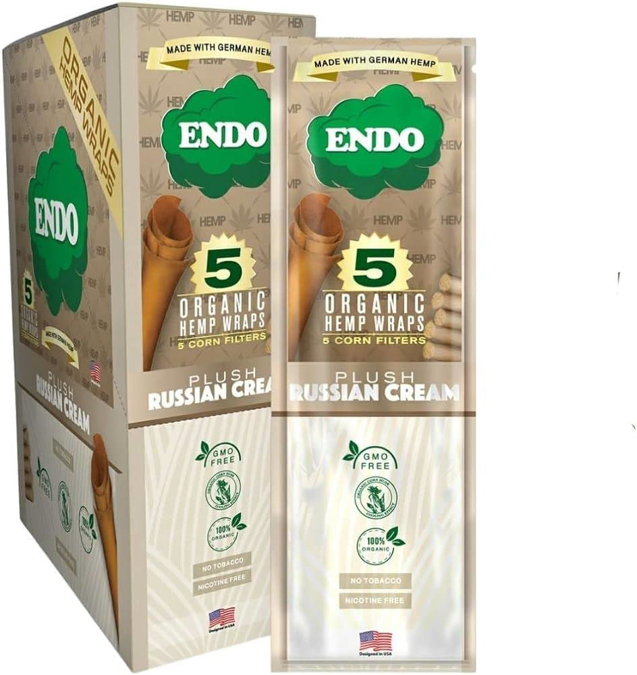 Picture of Endo Plush Russian Cream Organic Hemp Wraps+Corn Filter 15X5CT