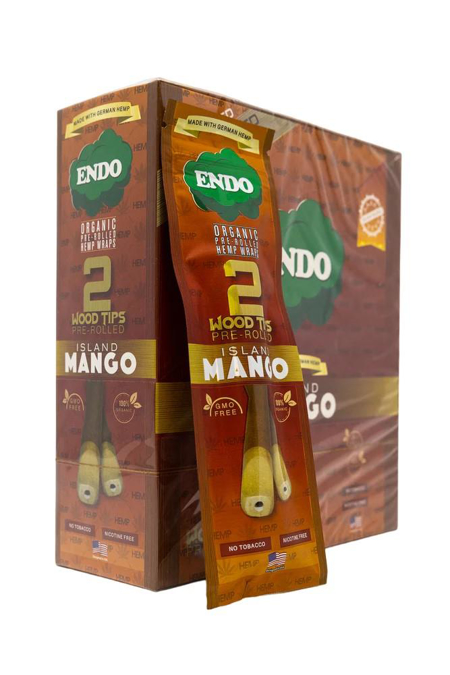 Picture of Endo Island Mango Organic Hemp Wraps+Wood Trips 15X2CT