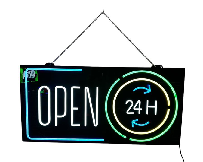 Picture of Multi Color Open 24 Hours LED Sign