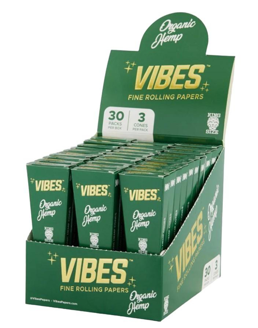 Picture of Vibes Cones Organic Hemp King Size 30Pack 3Cones