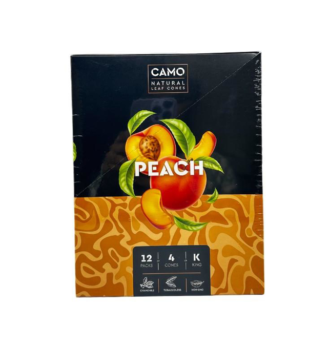 Picture of Camo Leaf Cones Peach 12CT