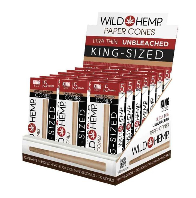 Picture of Wild Hemp Paper Cones Ultra Thin King Size 24.5.120