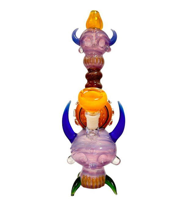 Picture of Glass Double Skull w Horn HP OS51
