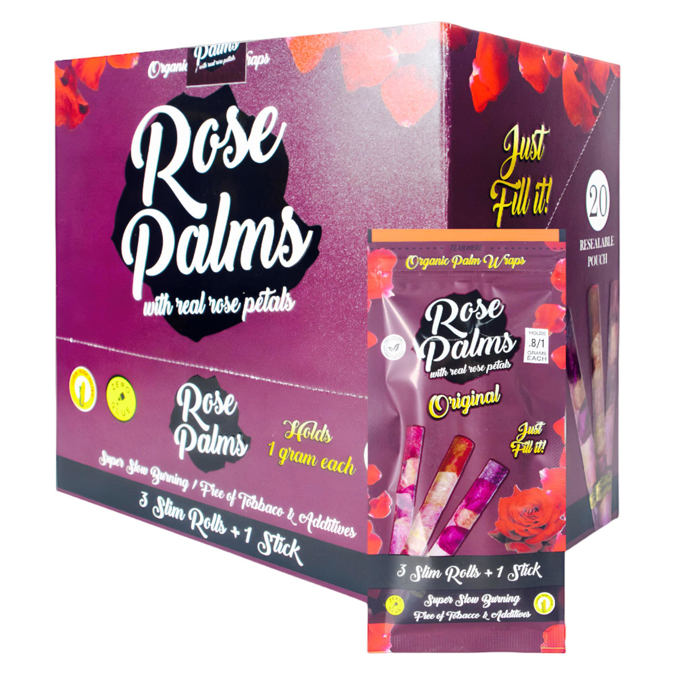 Picture of Rosepalms Resealable 3Slim Rolls w 1Stick 20CT
