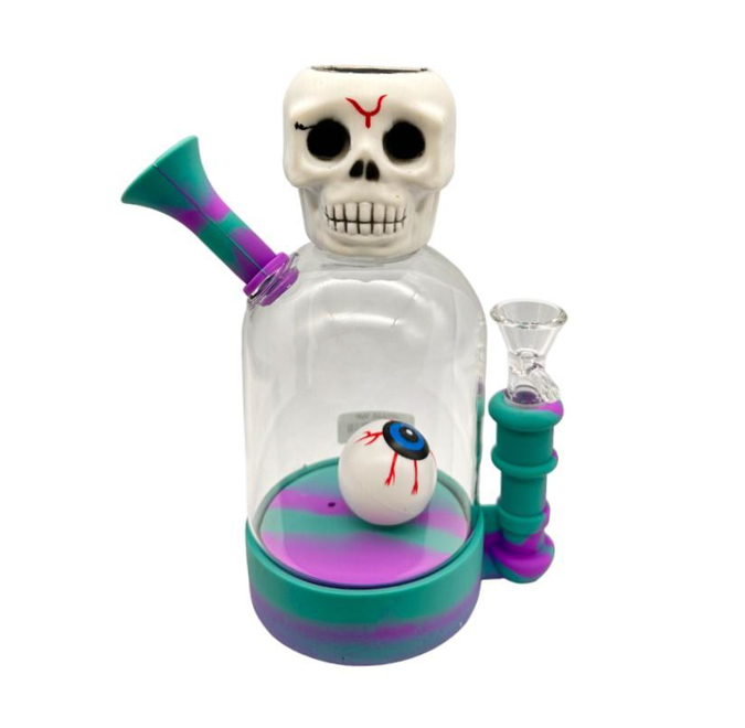 Picture of Silicone Glass Skull w Evil Eye WP W194