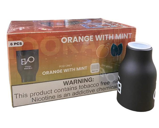 Picture of Evo Hookah Pod Orange With Mint 3MG 6CT