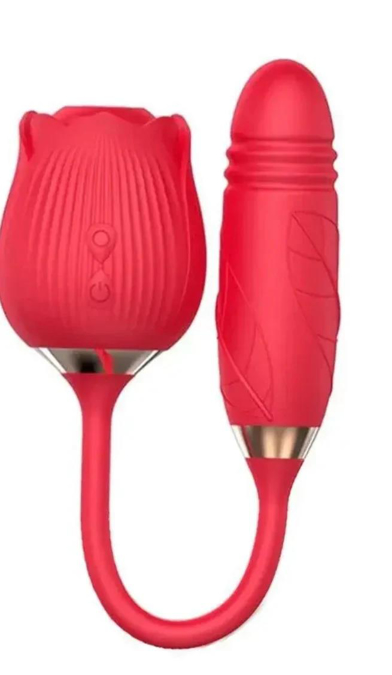 Picture of Rose Vibrator w Suction & Tail