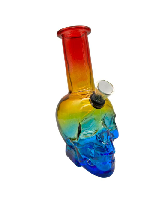 Picture of Glass 6in Colorful Skull WP 