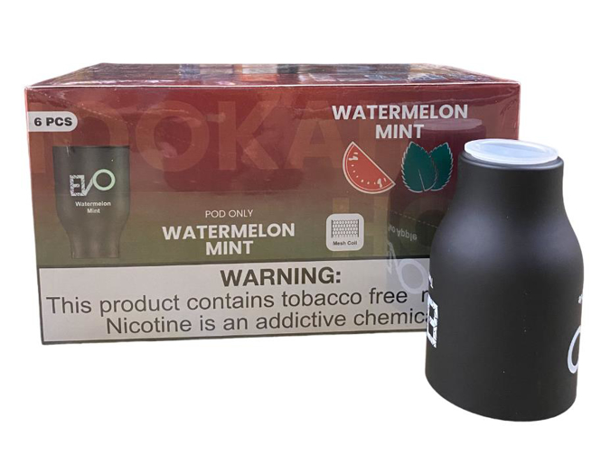 Picture of Evo Hookah Pod Watermelon Mint 3MG 6CT