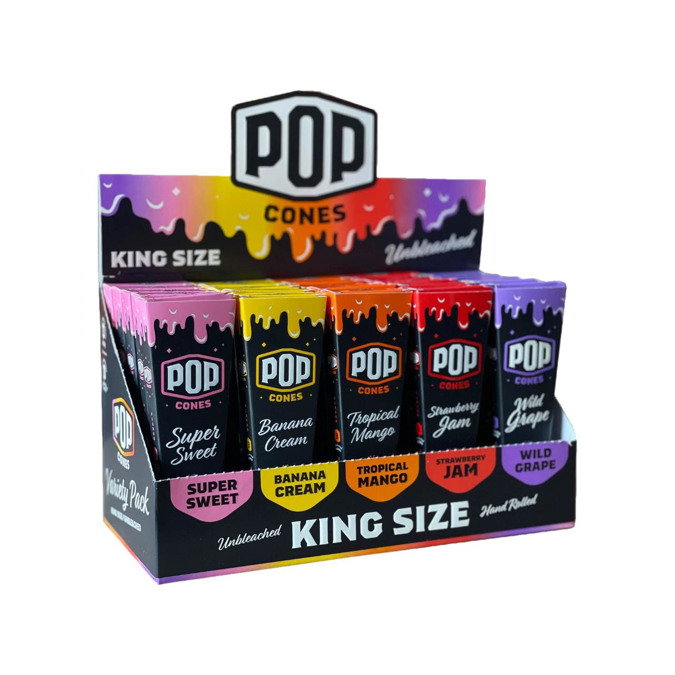 Picture of POP Cones Unbleached Variety Pack KS 25CT