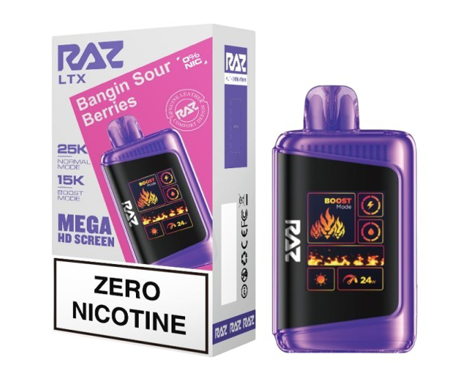 Picture of Raz LTX 0Nic 25KPuffs Banging Sour Berries