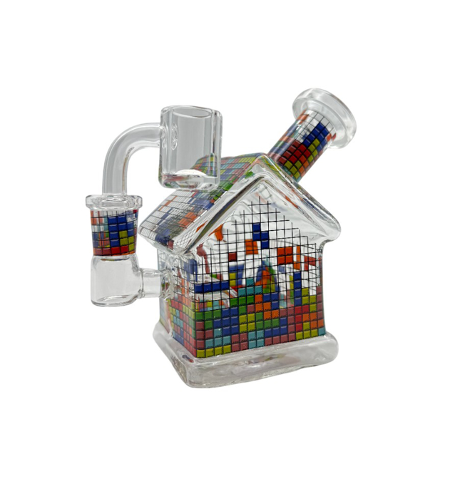 Picture of Glass 5" Colorful House WP